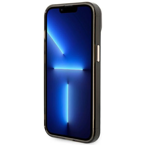 Guess GUHMP14MHTCMK iPhone 14 Plus 6.7" black/black hard case Gold Outline Translucent MagSafe
