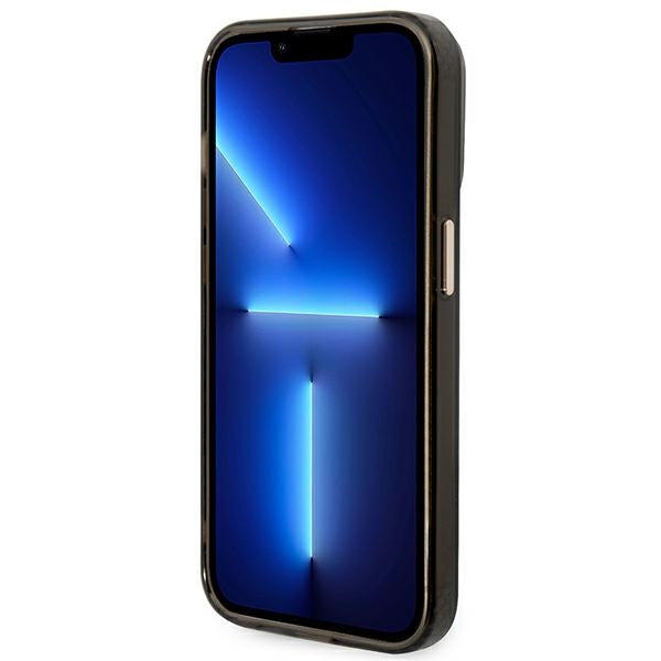 Guess GUHMP14XHTCMK iPhone 14 Pro Max 6.7" black/black hard case Gold Outline Translucent MagSafe