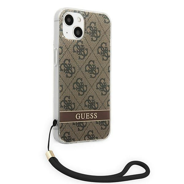 Guess GUOHCP14MH4STW iPhone 14 Plus 6.7 &quot;brown / brown hardcase 4G Print Strap