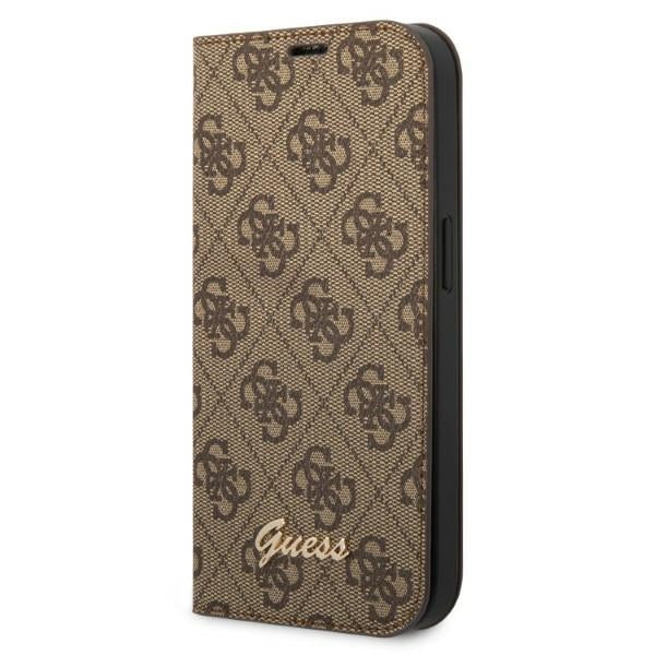 Guess GUBKP14XHG4SHW iPhone 14 Pro Max 6.7 &quot;brown / brown book 4G Vintage Gold Logo