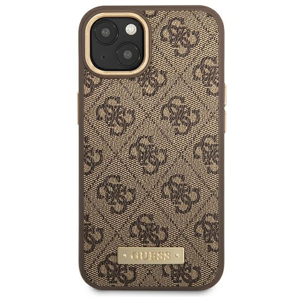 Guess GUHMP14MU4GPRW iPhone 14 Plus 6.7 &quot;brown / brown hard case 4G Logo Plate MagSafe