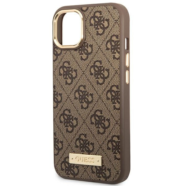 Guess GUHMP14MU4GPRW iPhone 14 Plus 6.7 "brown / brown hard case 4G Logo Plate MagSafe