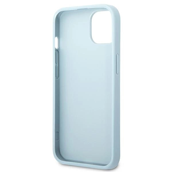 Guess Saffiano 4G Small Metal Logo case for iPhone 13 mini - blue
