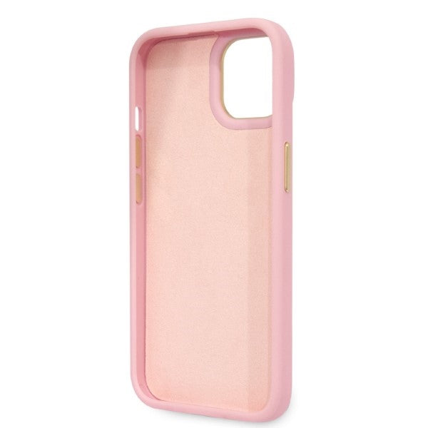 Guess Croco Collection case for iPhone 14 - pink