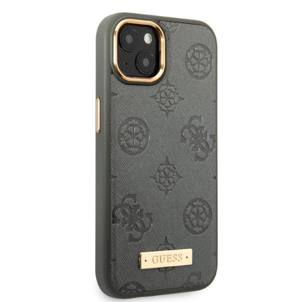 Guess GUHMP13MSAPSTG iPhone 13 6.1" grey/grey hardcase Peony Logo Plate MagSafe