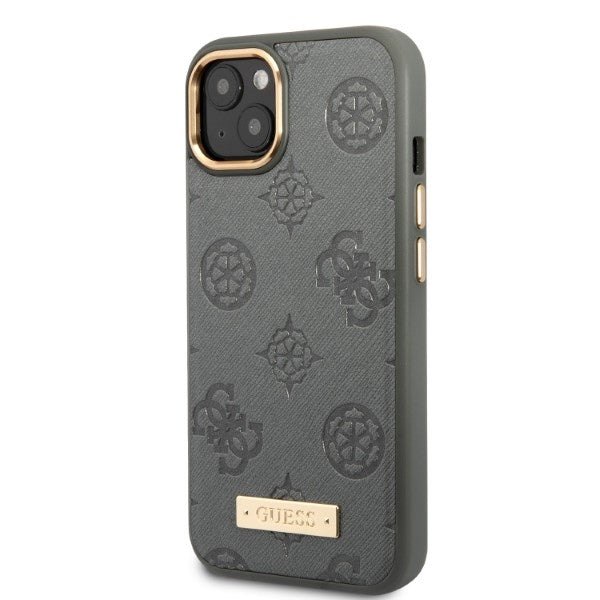 Guess GUHMP13MSAPSTG iPhone 13 6.1" grey/grey hardcase Peony Logo Plate MagSafe