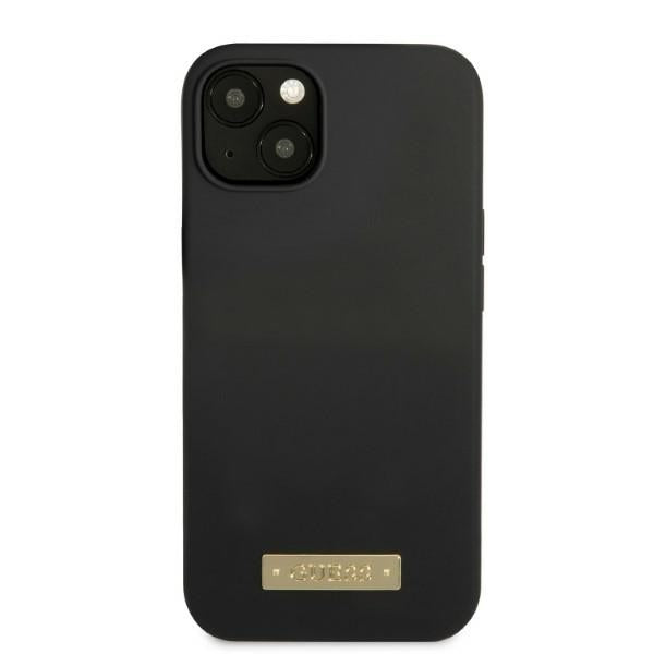 Guess GUHMP13MSPLK iPhone 13 6.1" black/black hard case Silicone Logo Plate MagSafe