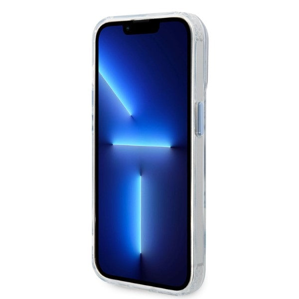 Guess Metal Outline MagSafe case for iPhone 14 Pro - blue