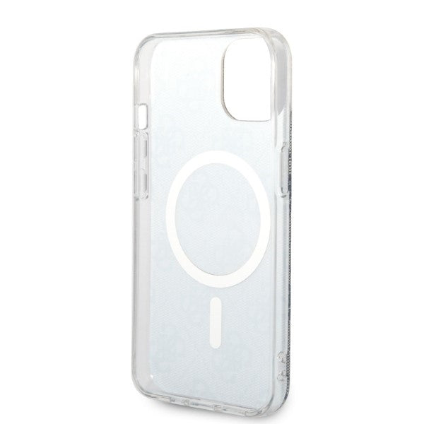 Set Guess GUBPP14SH4EACSB Case+ Charger iPhone 14 6.1" blue/blue hard case 4G Print MagSafe