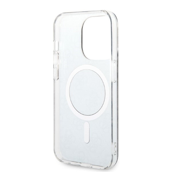 Set Guess GUBPP14XH4EACSK Case+ Charger iPhone 14 Pro Max 6.7" black/black hard case 4G Print MagSafe