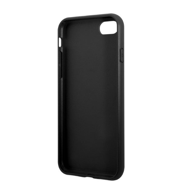 Guess GUHCI8PSATPK iPhone 7/8 SE 2020 / SE 2022 hardcase black/black hardcase Saffiano Triangle Logo Cardslot