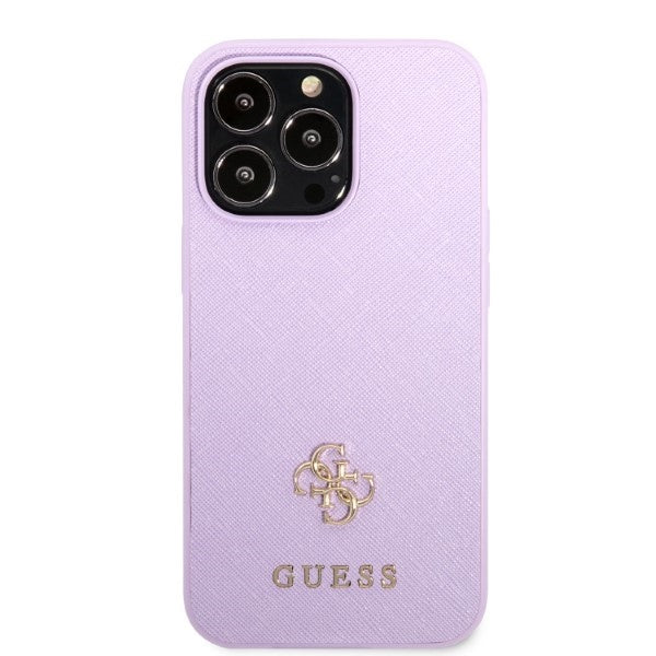 Guess GUHCP13XPS4MU iPhone 13 Pro Max 6.7" purple/purple hardcase Saffiano 4G Small Metal Logo