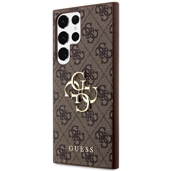 Guess GUHCS23L4GMGBR S23 Ultra S918 brown/brown hardcase 4G Big Metal Logo