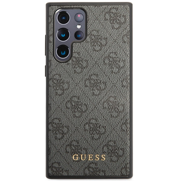 Guess GUHCS23LG4GFGR S23 Ultra S918 grey/grey hardcase 4G Metal Gold Logo