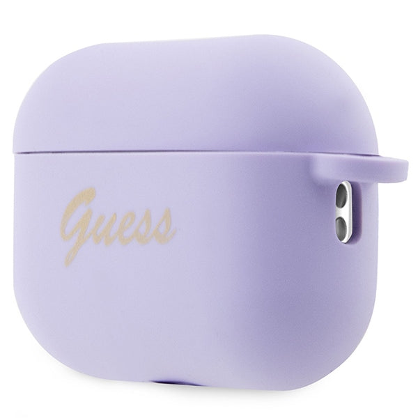 Guess GUAP2LSCHSU AirPods Pro 2 cover purple/purple Silicone Charm Heart Collection