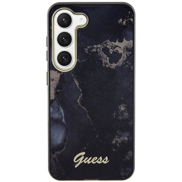 Guess GUHCS23MHTMRSK S23+ S916 black/black hardcase Golden Marble Collection
