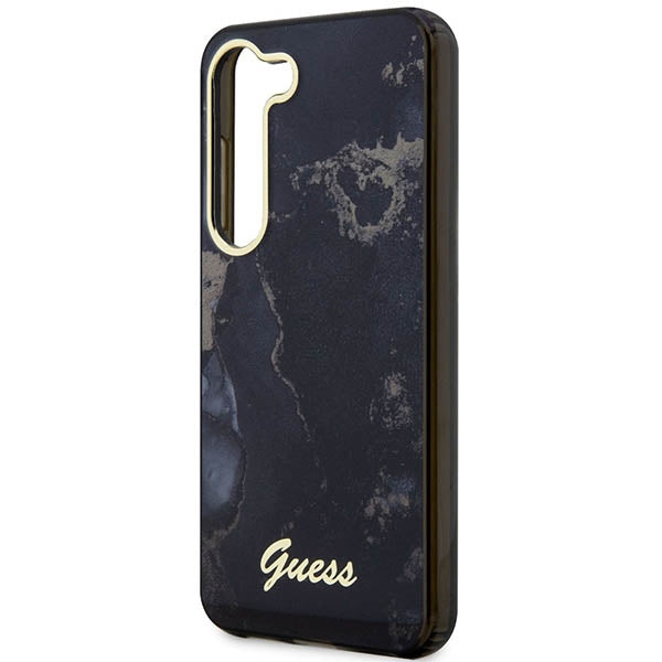 Guess GUHCS23MHTMRSK S23+ S916 black/black hardcase Golden Marble Collection