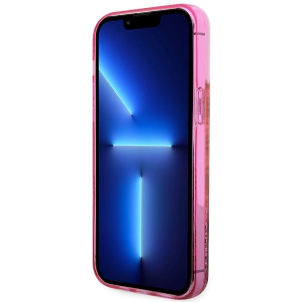 Guess GUHCP14LLC4PSGP iPhone 14 Pro 6.1" pink/pink hardcase Liquid Glitter 4G Transculent