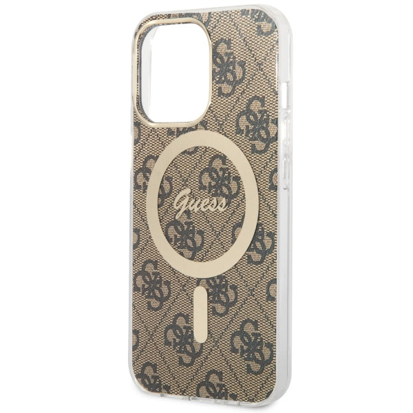 Guess GUHMP13LH4STW iPhone 13 Pro / 13 6.1" brown/brown hardcase 4G MagSafe