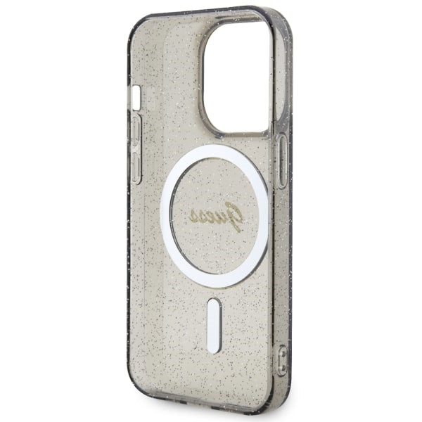 Guess GUHMP14LHCMCGK iPhone 14 Pro 6.1" black/black hardcase Glitter Gold MagSafe