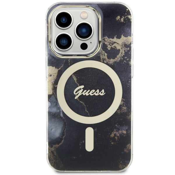 Guess GUHMP14LHTMRSK iPhone 14 Pro 6.1" black/black hardcase Golden Marble MagSafe