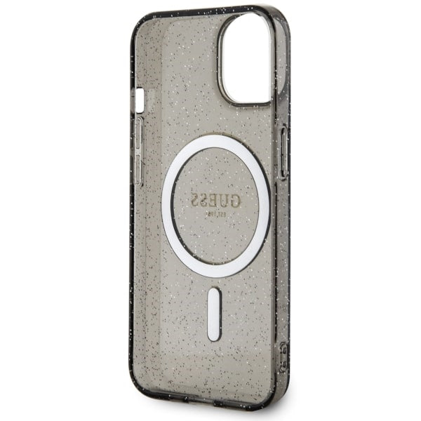 Guess GUHMP14MHCMCGK iPhone 14 Plus 6.7" black/black hardcase Glitter Gold MagSafe