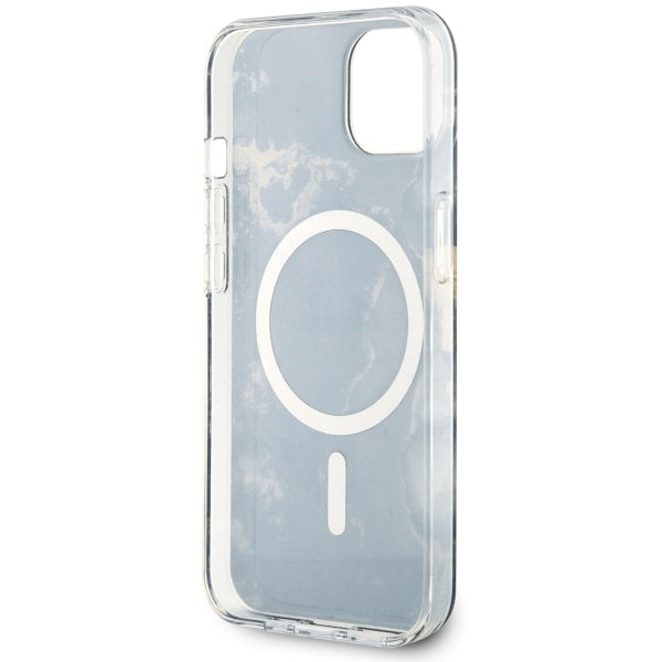 Guess GUHMP14MHTMRSK iPhone 14 Plus 6.7" black/black hardcase Golden Marble MagSafe