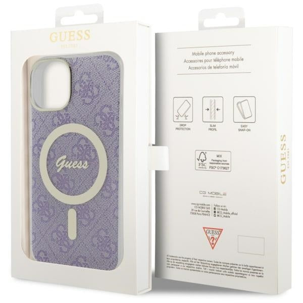 Guess 4G MagSafe case for iPhone 14 - purple
