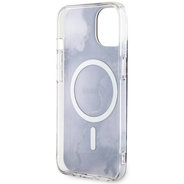 Guess GUHMP14SHTMRSU iPhone 14 6.1" purple/purple hardcase Golden Marble MagSafe