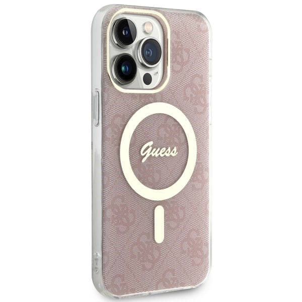 Guess 4G MagSafe case for iPhone 14 Pro Max - pink