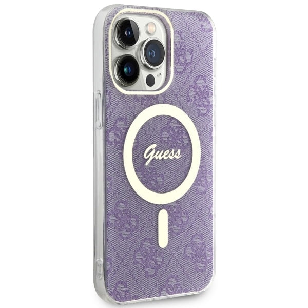 Guess GUHMP14XH4STU iPhone 14 Pro Max 6.7" purple/purple hardcase 4G MagSafe