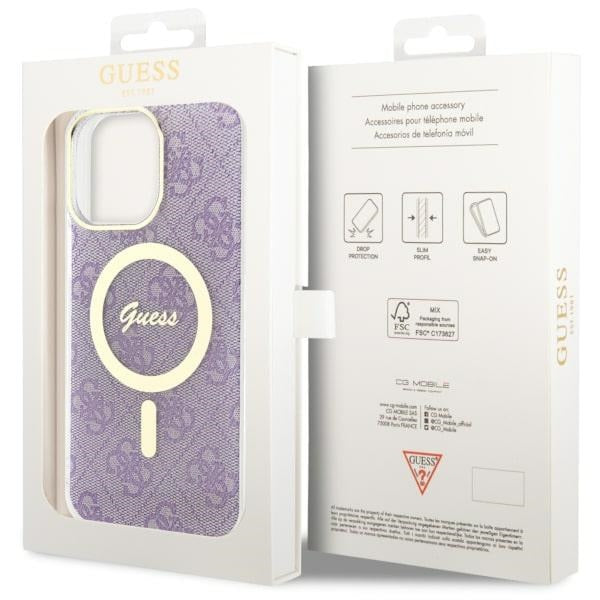 Guess GUHMP14XH4STU iPhone 14 Pro Max 6.7" purple/purple hardcase 4G MagSafe