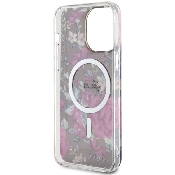 Guess GUHMP14XHCFWSA iPhone 14 Pro Max 6.7" green/khaki hardcase Flower MagSafe