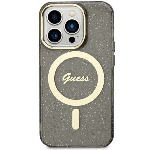Guess GUHMP14XHCMCGK iPhone 14 Pro Max 6.7" black/black hardcase Glitter Gold MagSafe