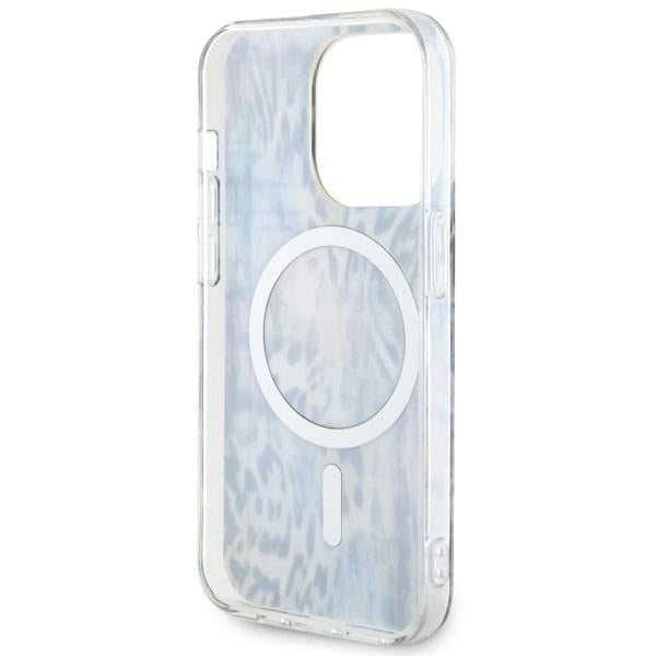 Guess GUHMP14XHLEOPWB iPhone 14 Pro Max 6.7" blue/blue hardcase Leopard MagSafe
