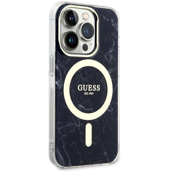 Guess GUHMP14XPCUMAK iPhone 14 Pro Max 6.7" black/black hardcase Marble MagSafe