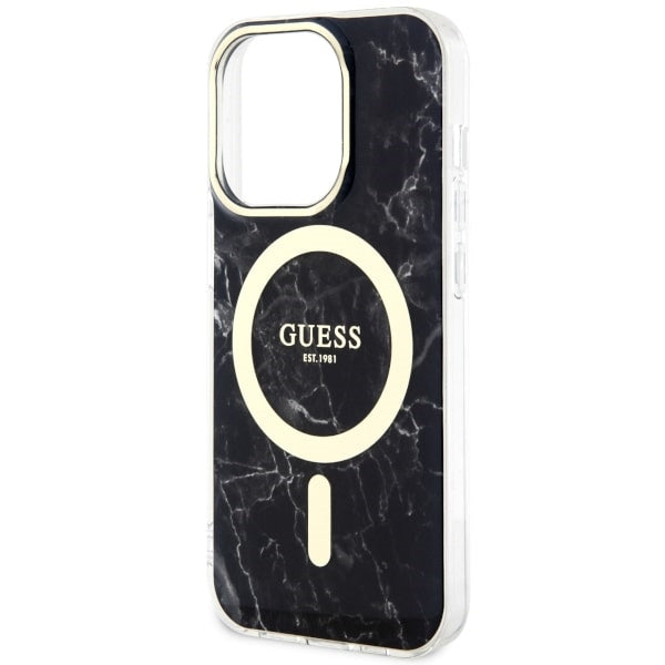 Guess GUHMP14XPCUMAK iPhone 14 Pro Max 6.7" black/black hardcase Marble MagSafe