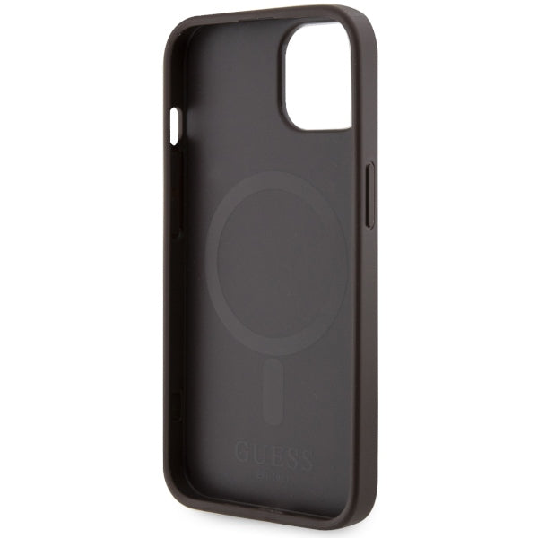 Guess GUHMP14MP4RPSW iPhone 14 Plus 6.7" brown/brown hardcase 4G Printed Stripes MagSafe