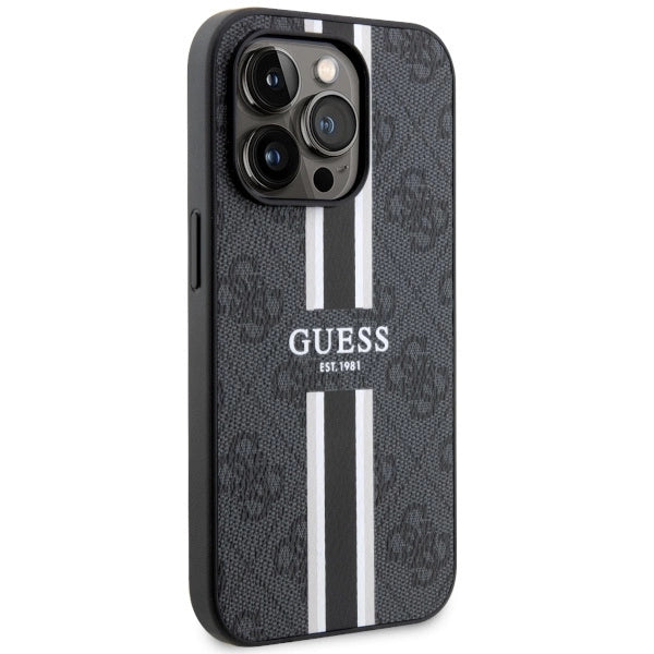 Guess GUHMP14XP4RPSK iPhone 14 Pro Max 6.7" black/black hardcase 4G Printed Stripes MagSafe