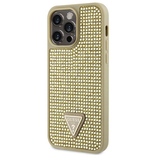 Guess GUHCP14XHDGTPD iPhone 14 Pro Max 6.7" gold/gold hardcase Rhinestone Triangle