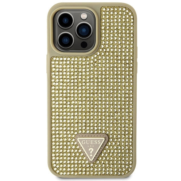 Guess GUHCP14XHDGTPD iPhone 14 Pro Max 6.7" gold/gold hardcase Rhinestone Triangle