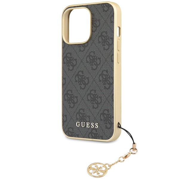 Guess 4G Charms Collection case for iPhone 14 Pro Max - gray