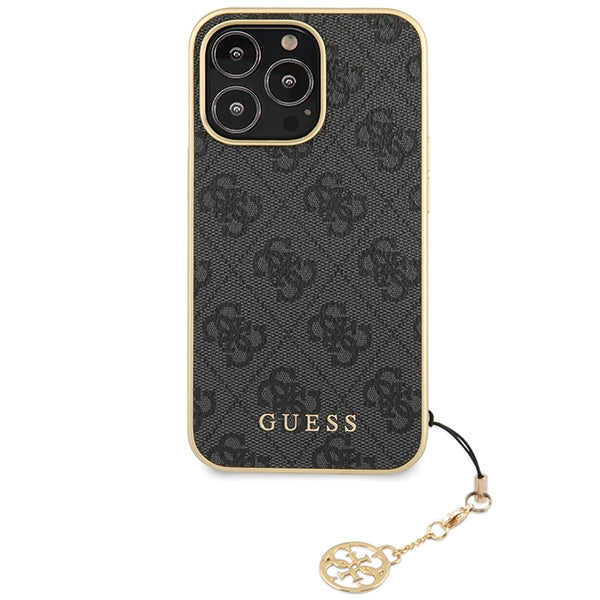 Guess 4G Charms Collection case for iPhone 14 Pro Max - gray