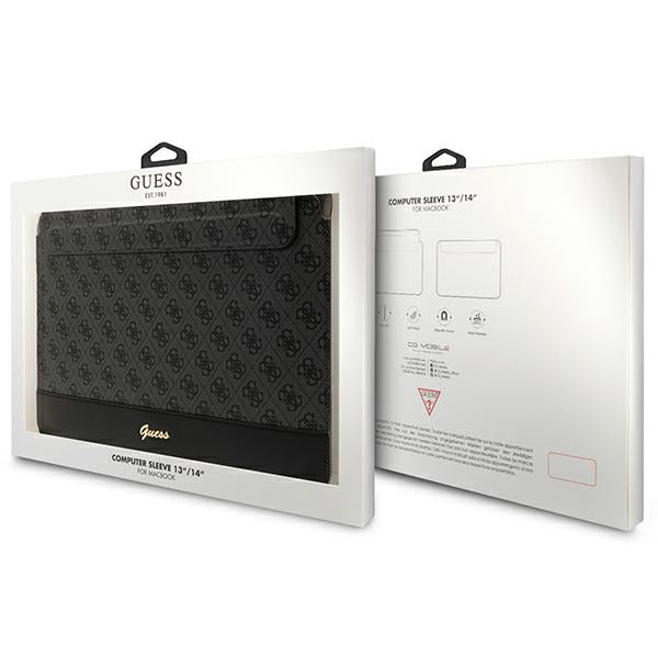 Guess 4G Stripe Metal Logo case for 14" laptop - black