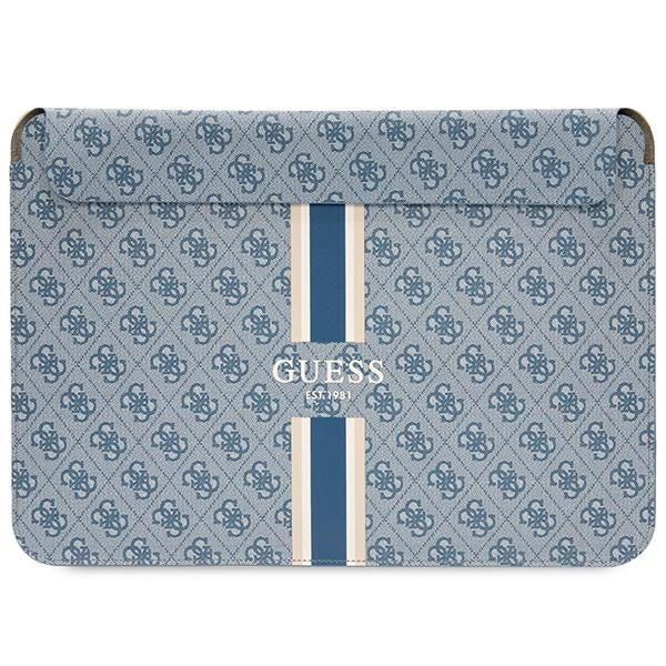 Guess 4G Printed Stripes cover for a 14" laptop - blue