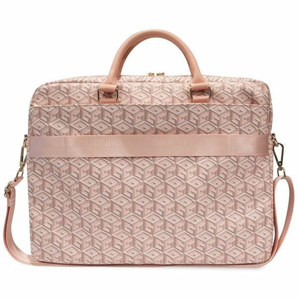 Guess GCube Stripes bag for a 16" laptop - pink