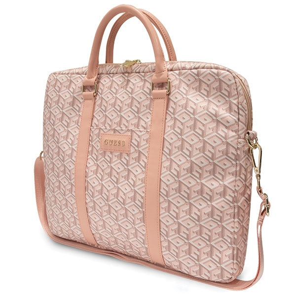 Guess GCube Stripes bag for a 16" laptop - pink