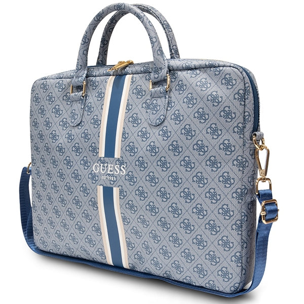 Guess 4G Printed Stripes bag for a 16" laptop - blue