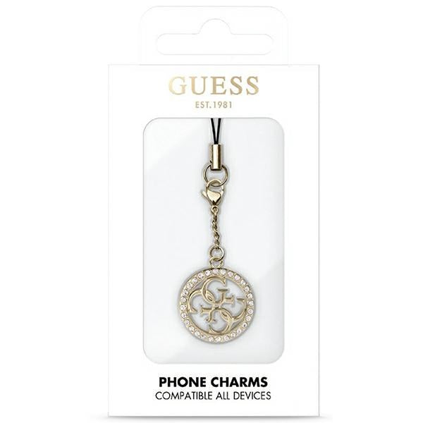 Guess case GUCPM4DRD Phone Strap 4G Rhinestone Charm