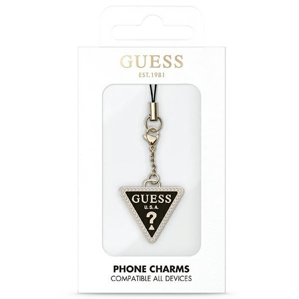 Guess case pendant GUCPMTDCK Phone Strap Triangle Diamond Charm with Rhinestones